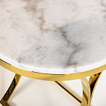 Кофейный столик на подстолье золотого цвета Noelle варинант исполнения - 4 | Loft Concept в Казани