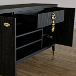 Комод-буфет Elsa Dreams Black с открытыми полками   варинант исполнения - 1 | Loft Concept в Казани
