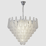 Люстра с подвесками из рифленного стекла в форме капель Textured Glass Chandelier варинант исполнения - 9 | Loft Concept в Казани
