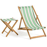 Шезлонг из акации и ткани Argentina варинант исполнения - 7 | Loft Concept в Казани