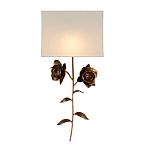 Бра с  каркасом в виде цветков розы и тканевым абажуром Flowers and Fox Roses варинант исполнения - 1 | Loft Concept в Казани