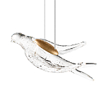 Подвесной светильник с прозрачной стеклянной птичкой Serip Voa варинант исполнения - 1 | Loft Concept в Казани