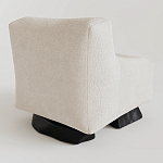 Кресло Cannes с мягкой обивкой букле молочного цвета  варинант исполнения - 3 | Loft Concept в Казани