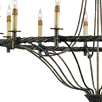 Люстра двухъярусная с отделкой в виде веревки Black Light Profile варинант исполнения - 1 | Loft Concept в Казани