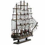 Декоративная модель деревянного тёмно-коричневого парусника в подарочной упаковке With The low варинант исполнения - 2 | Loft Concept в Казани