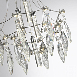 Люстра подвесная из металла с хрустальными подвесками прозрачного цвета Quasar 41 варинант исполнения - 9 | Loft Concept в Казани