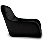 Барный стул со спинкой и подлокотниками на 4-х деревянных ножках Douglas Rhombus Черный Велюр варинант исполнения - 2 | Loft Concept в Казани