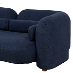 Дизайнерский двухместный диван с мягкими спинкой и подлокотниками синий Madelaine Sofa Blue варинант исполнения - 5 | Loft Concept в Казани