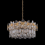 Люстра круглая с декоративными элементами в виде крупных хрустальных цветов Palace Gardens варинант исполнения - 1 | Loft Concept в Казани