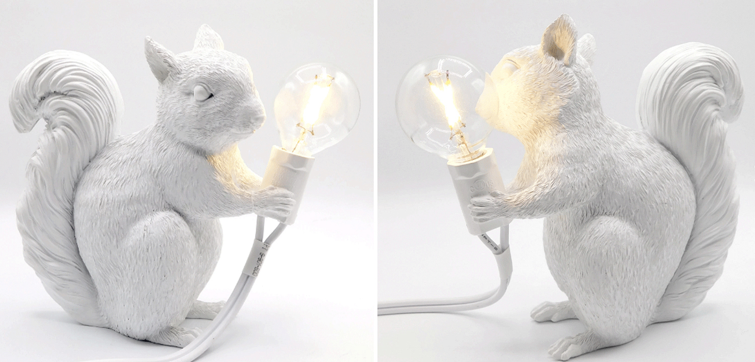Настольная лампа белка White Squirrel Lamp - Loft-Concept в Казани