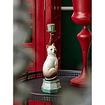 Подсвечник в виде кошки из фарфора с бронзовыми элементами Paradise Cat варинант исполнения - 5 | Loft Concept в Казани