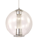 Подвесной светильник с плафоном в форме шара Inner Gleam Orb silver варинант исполнения - 7 | Loft Concept в Казани