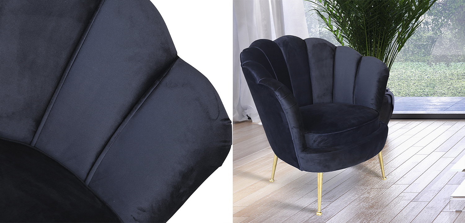 Кресло Trapezium Velur Black Кресло Trapezium Velur Black - Loft-Concept в Казани
