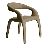 Стул обеденный бежевый из экокожи Unique Futuristic Chair варинант исполнения - 1 | Loft Concept в Казани