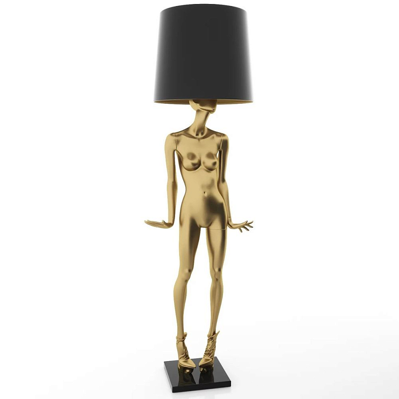 Лампа MANNEQUIN LAMP с абажуром модельный позинг Глянцевый черный Черный матовый Глянцевый белый Белый матовый Серый матовый Золотой Красный в Казани | Loft Concept 