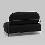 Двухместный диван черного цвета COLOR BLOCK варинант исполнения - 4 | Loft Concept в Казани