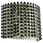 Бра с хрустальными подвесками хром Crystal Art Chrome Green Wall Lamp варинант исполнения - 1 | Loft Concept в Казани