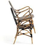 Кресло плетеное из ротанга Ronald Black White Rattan Chair варинант исполнения - 6 | Loft Concept в Казани