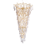 Люстра подвесная в форме перевернутой пирамиды с металлическими ветвями и прозрачными стеклянными подвесками Droplet Chandelier варинант исполнения - 1 | Loft Concept в Казани