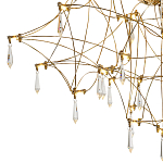 Потолочный светильник с тонкой металлической конструкцией цвета золото Quasar варинант исполнения - 3 | Loft Concept в Казани