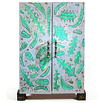 Премиальный Шкаф Defoliation двухстворчатый роспись зеленые листья  варинант исполнения - 2 | Loft Concept в Казани