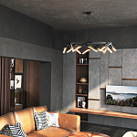 Люстра круглая с трубчатыми лампочками Vanguard Circle варинант исполнения - 4 | Loft Concept в Казани