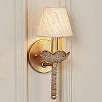 Бра из кованого железа с отделкой плетеной веревкой и сусальным золотом Parisian Style варинант исполнения - 5 | Loft Concept в Казани