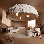 Вязаный подвесной светильник из шерсти Dome Wool Lamp  варинант исполнения - 1 | Loft Concept в Казани