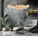 Люстра подвесная круглая с сферическими плафонами из натурального камня Glowing Spheres варинант исполнения - 8 | Loft Concept в Казани