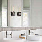 Бра для ванных комнат с прозрачным стеклянным плафоном в форме цилиндра Hinkley варинант исполнения - 8 | Loft Concept в Казани