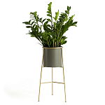 Кашпо из металла и латуни Elegance Elevated Planters оливковое  варинант исполнения - 2 | Loft Concept в Казани
