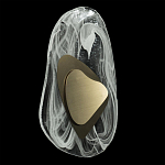 Бра овальное из стекла с золотым элементом Flow Texture  варинант исполнения - 8 | Loft Concept в Казани