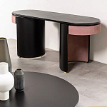 Дизайнерский письменный стол овальной формы с 2-мя выдвижными ящиками по бокам Parsec варинант исполнения - 3 | Loft Concept в Казани