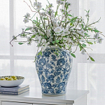 Ваза с крышкой и бело-синим цветочным узором Blue & White Ornament  варинант исполнения - 5 | Loft Concept в Казани