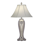 Настольная лампа с белым тканевым абажуром в форме колокола Stiffel варинант исполнения - 2 | Loft Concept в Казани