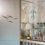 Обои ручная роспись Jakuchu Original colourway on Tarnished Silver gilded paper варинант исполнения - 3 | Loft Concept в Казани