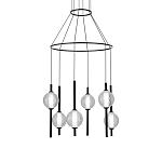 Люстра светодиодная с 6-ю сферическими стеклянными плафонами Splatter варинант исполнения - 2 | Loft Concept в Казани