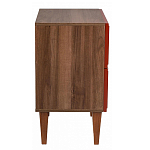 Тумба прикроватная красная из массива бука с 2-мя ящиками Wenge Light варинант исполнения - 2 | Loft Concept в Казани