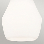 Подвесной светильник каплевидной формы с комбинированным плафоном из стали и белого матового стекла Kichler варинант исполнения - 5 | Loft Concept в Казани