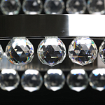 Люстра с двумя кольцами цвета хром и прозрачными хрустальными шарами по периметру Sacramento Transparent Balls Chandelier варинант исполнения - 7 | Loft Concept в Казани