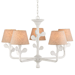 Люстра с белым каркасом и тканевыми абажурами Natural Stems варинант исполнения - 1 | Loft Concept в Казани