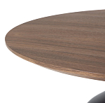 Столик журнальный с круглой деревянной столешницей на черном фактурном основании Bourgeon варинант исполнения - 1 | Loft Concept в Казани