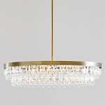 Люстра круглая с подвесками в форме стеклянных капель Glass Rain варинант исполнения - 1 | Loft Concept в Казани