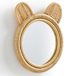 Зеркало из ротанга в форме головы медведя Wicrer Furniture варинант исполнения - 2 | Loft Concept в Казани