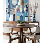 Обеденный стол круглый с изогнутыми ножками Godenza Round V Table варинант исполнения - 3 | Loft Concept в Казани