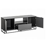 ТВ-тумба цвета графит с  2-мя дверцами и ящиком Strict Lines варинант исполнения - 3 | Loft Concept в Казани