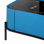 Тумба прикроватная чёрно-голубая с  ящиком Blue Cabinet варинант исполнения - 4 | Loft Concept в Казани