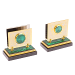 Настольный письменный набор из малахита с декором в виде лошади Leader Organizer варинант исполнения - 5 | Loft Concept в Казани