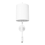 Бра с цилиндрическим тканевым абажуром и регулируемым спотом Pure Cylinder варинант исполнения - 6 | Loft Concept в Казани