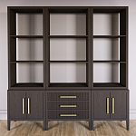 Модульный стеллаж Primo из трех составных элементов Темный орех варинант исполнения - 2 | Loft Concept в Казани